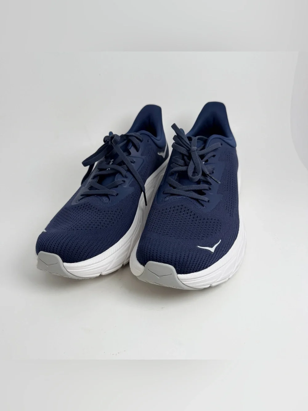 Hoka Men's Navy and White Clifton-style Cushioned Running Shoes